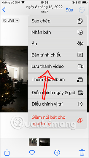 Chuyển ảnh Live Photo sang video