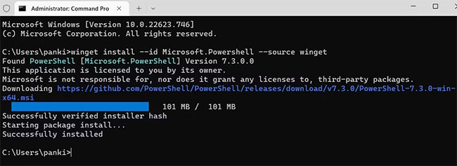Cập nhật PowerShell trên Windows