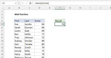 Hàm MAX trong Excel