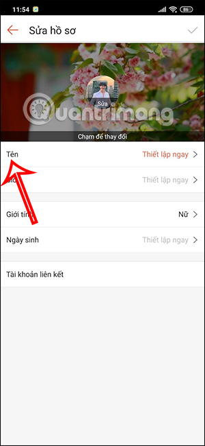 Tên tài khoản Shopee