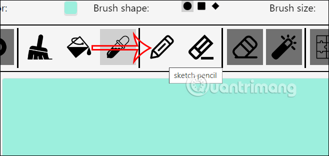 Công cụ vẽ trên gaugan2
