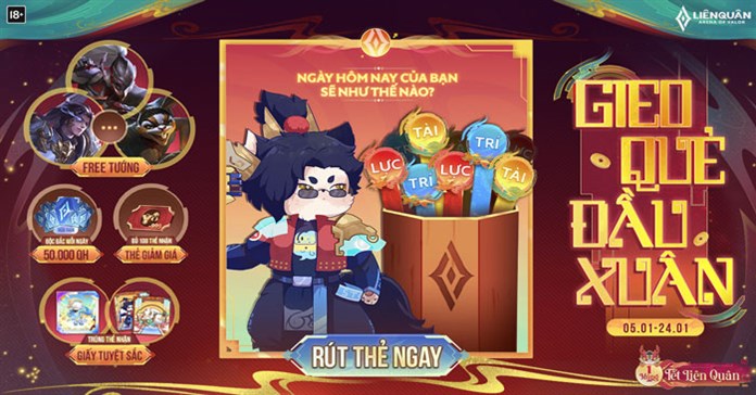 Gieo Quẻ Liên Quân - Nhận ngay 50.000 Quân Huy mỗi ngày