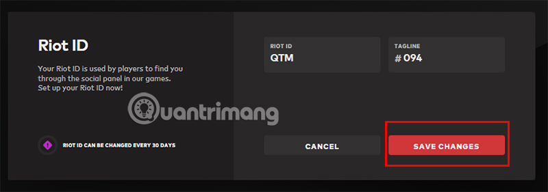 Cách tạo mới, thay đổi Riot ID