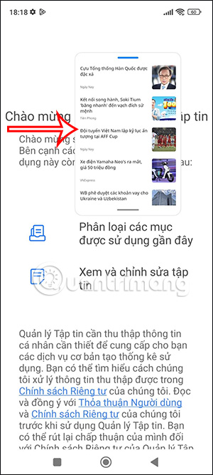 Mở ứng dụng chế độ full