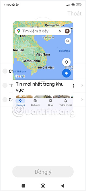 Di chuyển vị trí cửa sổ nổi