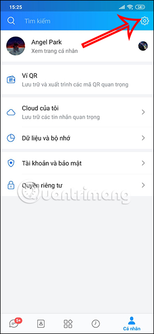 Cài đặt trên Zalo