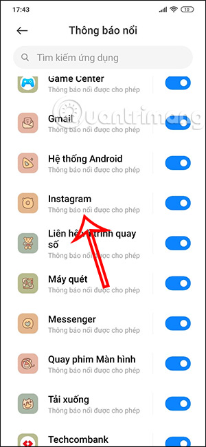 Ứng dụng gửi thông báo pop-up