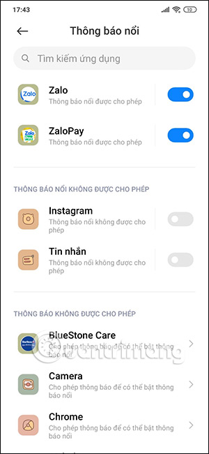 Tắt thông báo pop-up trên Xiaomi