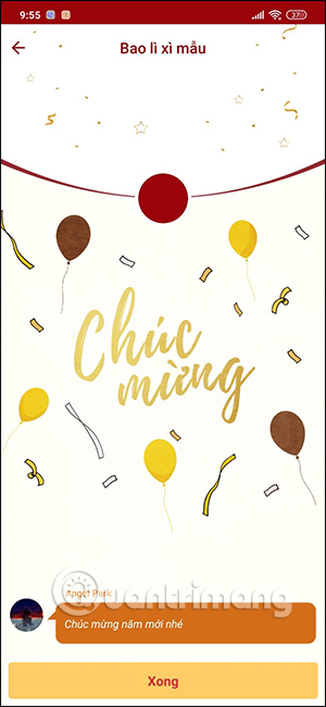 Mẫu bao lì xì trên ZaloPay
