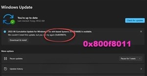 Cách sửa lỗi Windows Update 0x800f8011 trên Windows