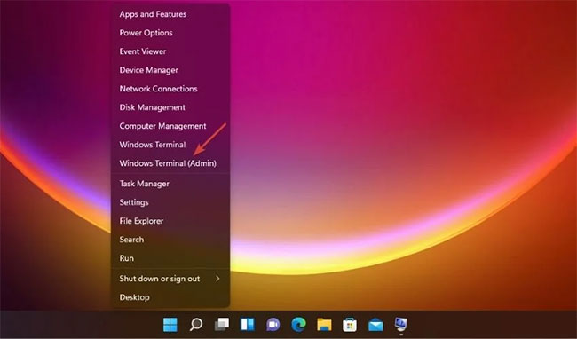 Chọn Windows Terminal (Admin)
