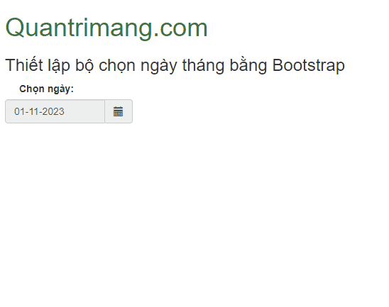 Bộ chọn ngày tháng cho Quantrimang.com