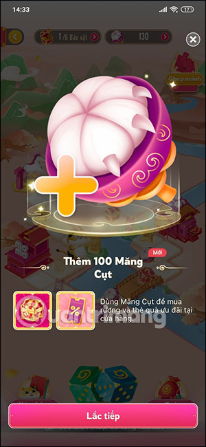 Măng cụt trong Lắc Xì 2023 MoMo