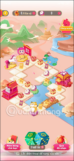 Giao diện chơi Lắc Xì 2023 MoMo