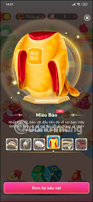 Nhận bảo vật Lắc Xì 2023 MoMo