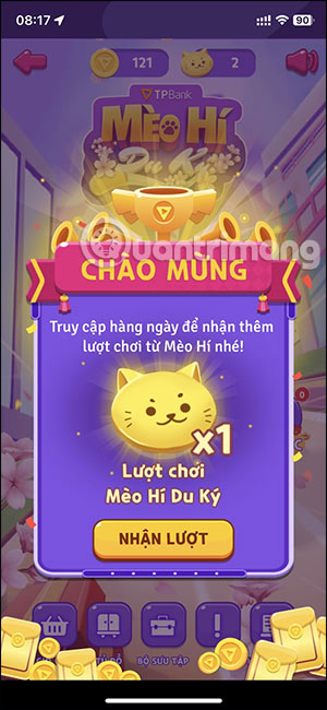 Nhận 1 lượt chơi Mèo hí du ký