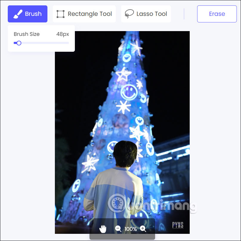 Công cụ xóa vật thể khỏi ảnh trên PicWish