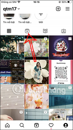 Truy cập Reels Instagram
