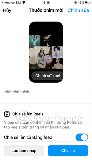 Đăng video Reels Instagram