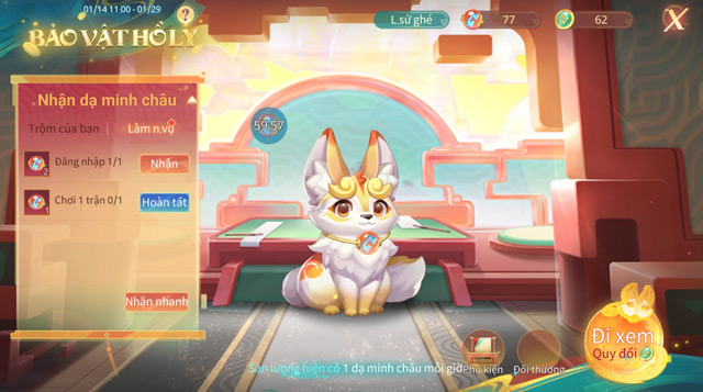 Sự kiện Bảo Vật Hồ Ly - Nhận Trang Phục Tự Chọn