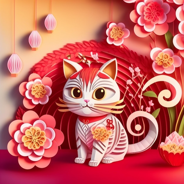 hình ảnh chúc tết con mèo