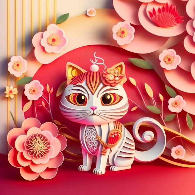 hình ảnh chúc tết con mèo