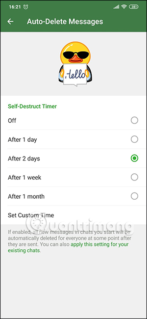 Xóa tin nhắn Telegram tự động