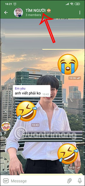 Truy cập thông tin nhóm Telegram