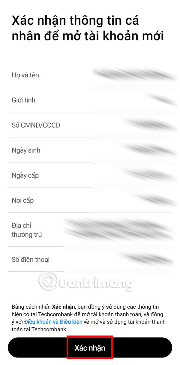 Xác thực thông tin trước khi thanh toán