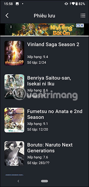 Thể loại phim anime trên AnimeTV