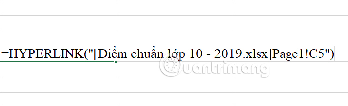 Liên kết tới ô cùng sheet trong Excel
