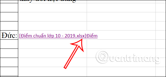 Link liên kết vùng dữ liệu Excel