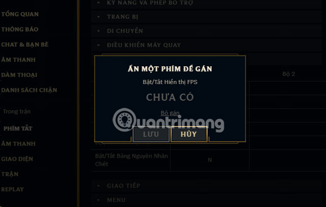 sửa lỗi không hiển thị ping và fps lmht
