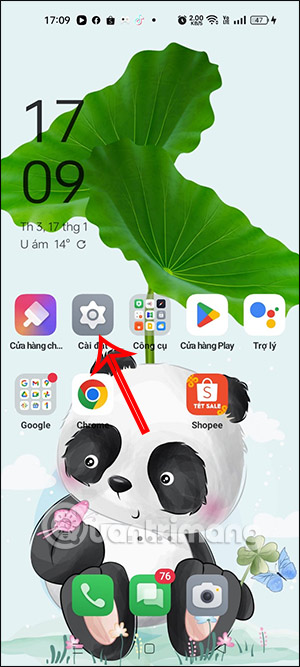Cài đặt trên điện thoại OPPO
