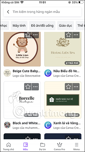 Thiết kế logo trên Canva
