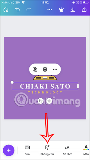 Chỉnh font chữ cho logo