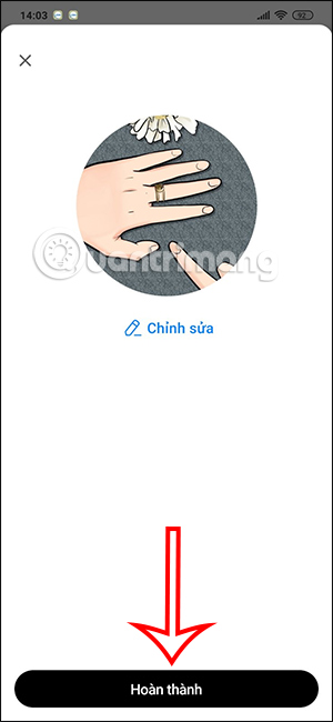 Lưu ảnh làm logo mã QR nhận tiền
