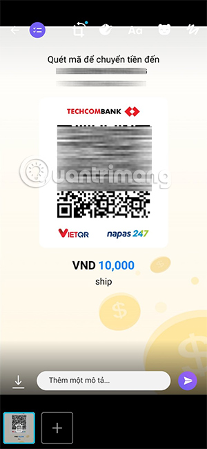 Mã QR nhận tiền chia sẻ