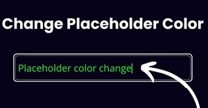 Cách thay đổi màu placeholder input HTML 5 với CSS