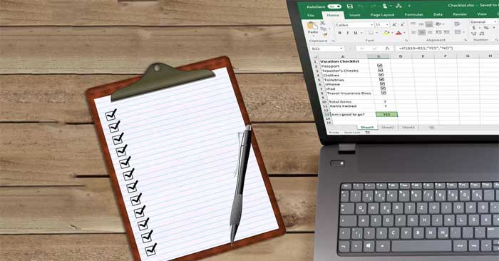 Tạo checklist trong Excel