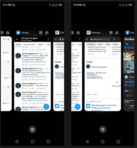 Các ứng dụng cần đóng trong trình chuyển đổi ứng dụng của Android