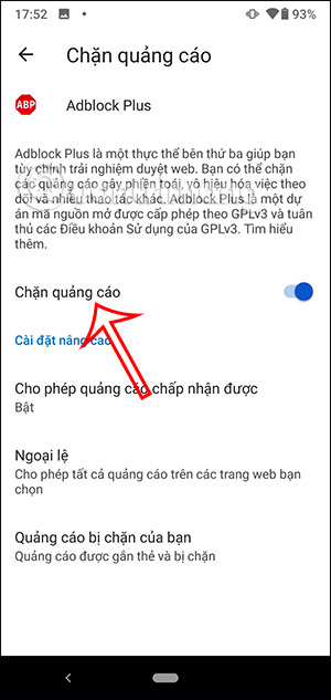 Kích hoạt trình chặn quảng cáo Microsoft Edge