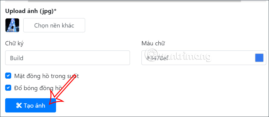 Tải ảnh cá nhân lên trang web