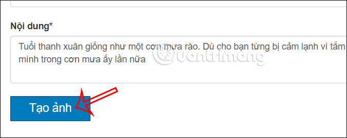 Tạo ảnh viết status lên trang web