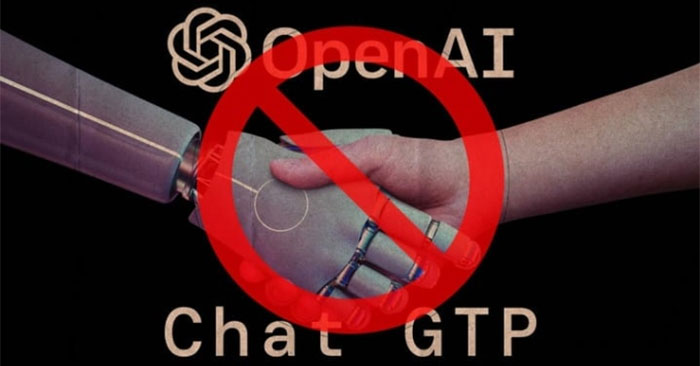ChatGPT hiện đang bị cấm ở nhiều nơi, từ trường học đến công sở vì lo ngại nhiều nguy cơ tiềm ẩn. Minh họa: Newsbytesapp