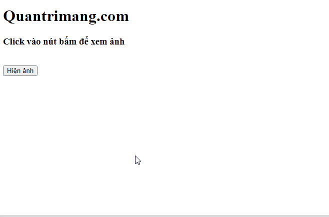 Cách làm ảnh hiện khi click bằng HTML