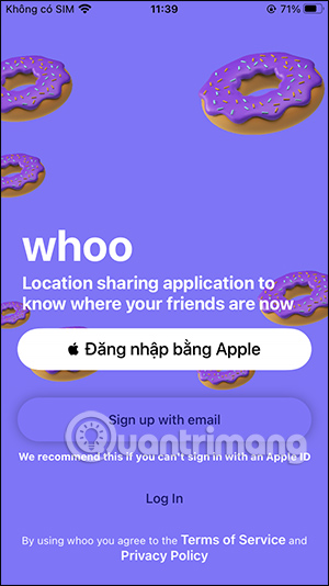 Tạo tài khoản Whoo