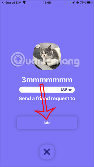 Thêm bạn bè vào app