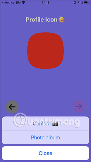 Chọn ảnh đại diện 
