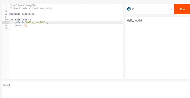Online C Compiler by Geekflare